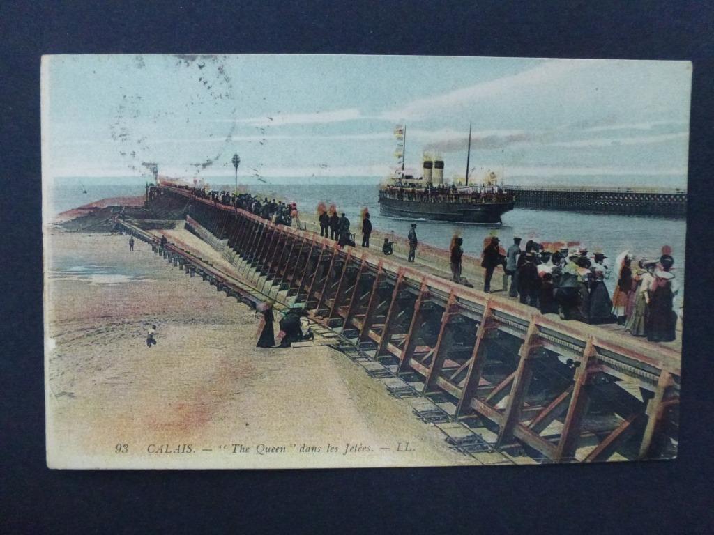 Calais - "The Queen" dans les jetées - L.L., Envoi, Avant 1920, Affranchie, France