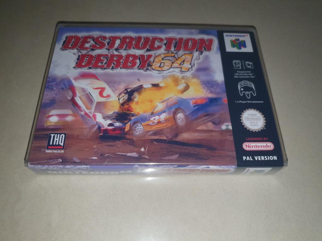 Destruction Derby 64 N64 Game Case, Envoi, Comme neuf