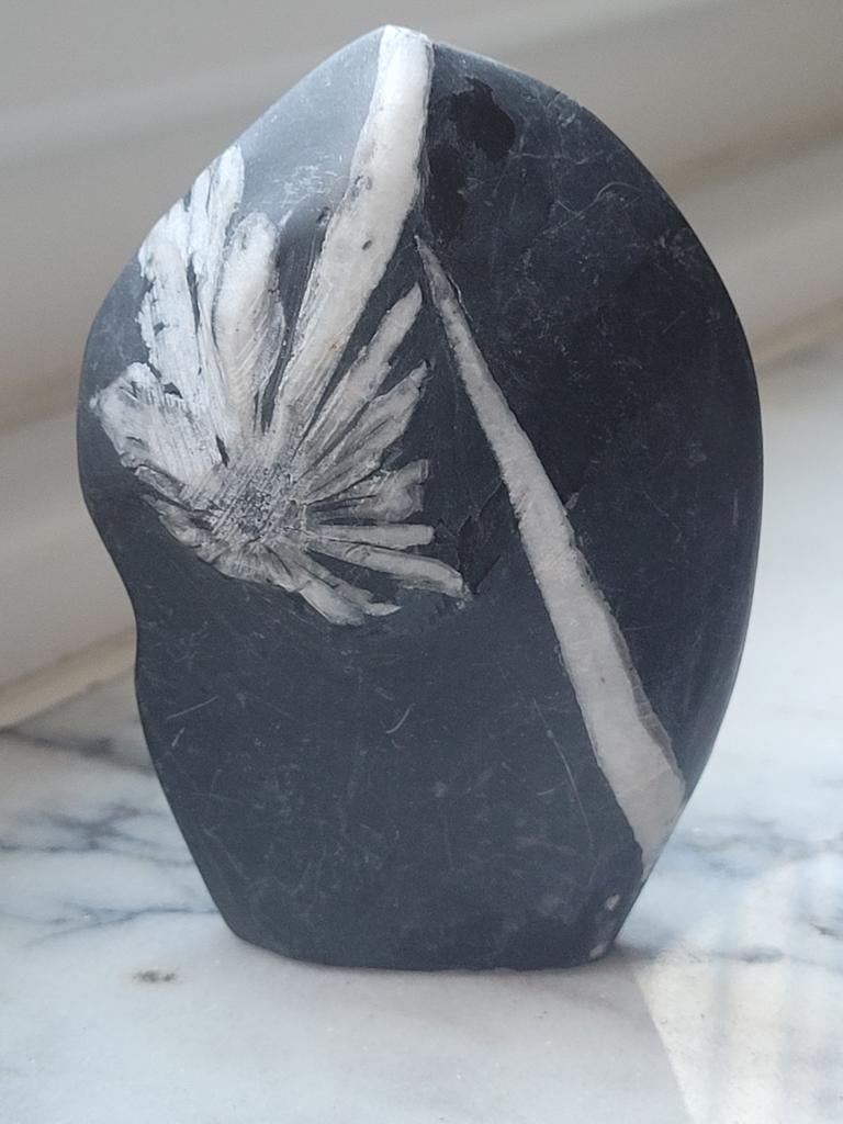 Pierre de fleur de sculpture de chrysanthème, Enlèvement ou Envoi, Minéral