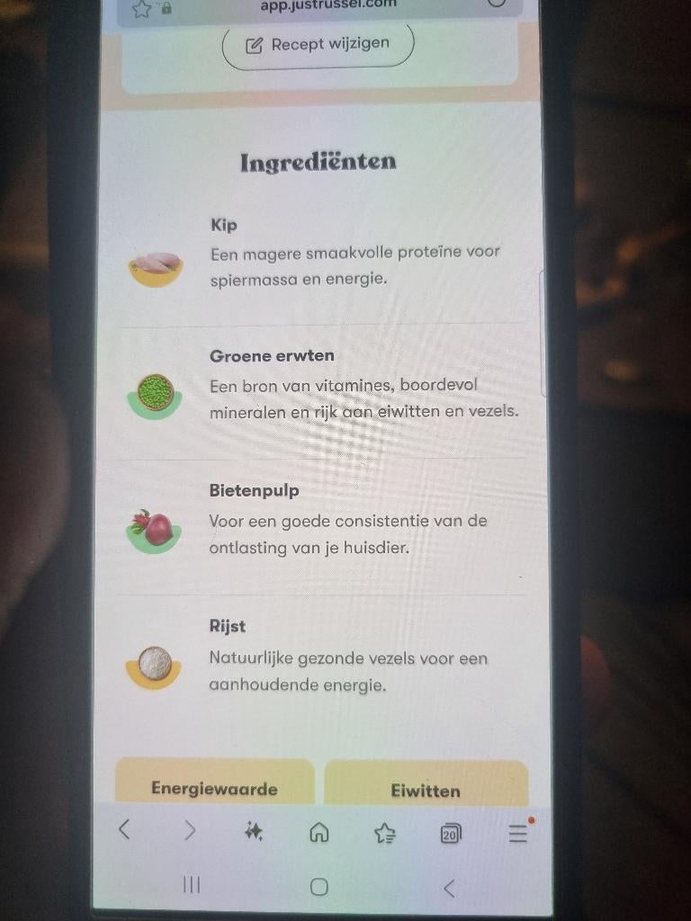 Just Russel voeding met Kip, erwten, rode biet, rijst, Dieren en Toebehoren, Ophalen of Verzenden, Hond
