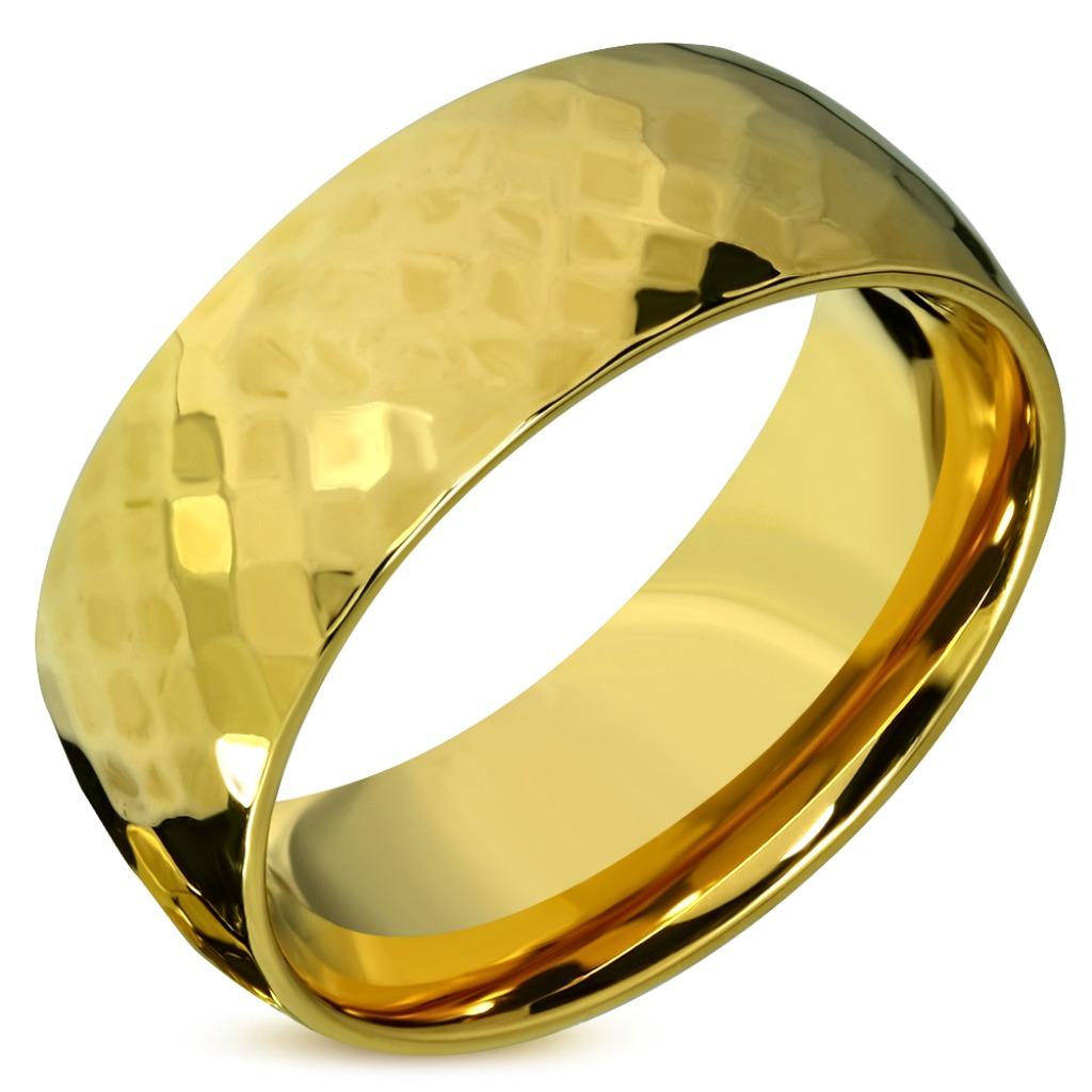 Bague femme facettée en acier chirurgical doré, Bijoux, Sacs & Beauté, Bagues, Neuf, Femme, Or, Fer ou Acier, Enlèvement ou Envoi