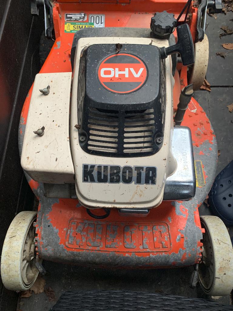 KUBOTA  GRASMAAIER W5021, Tuin en Terras, Grasmaaiers, Gebruikt, Benzine-grasmaaier, 40 t/m 49 cm, Cirkelmaaier, Opvangzak, Opvangbak