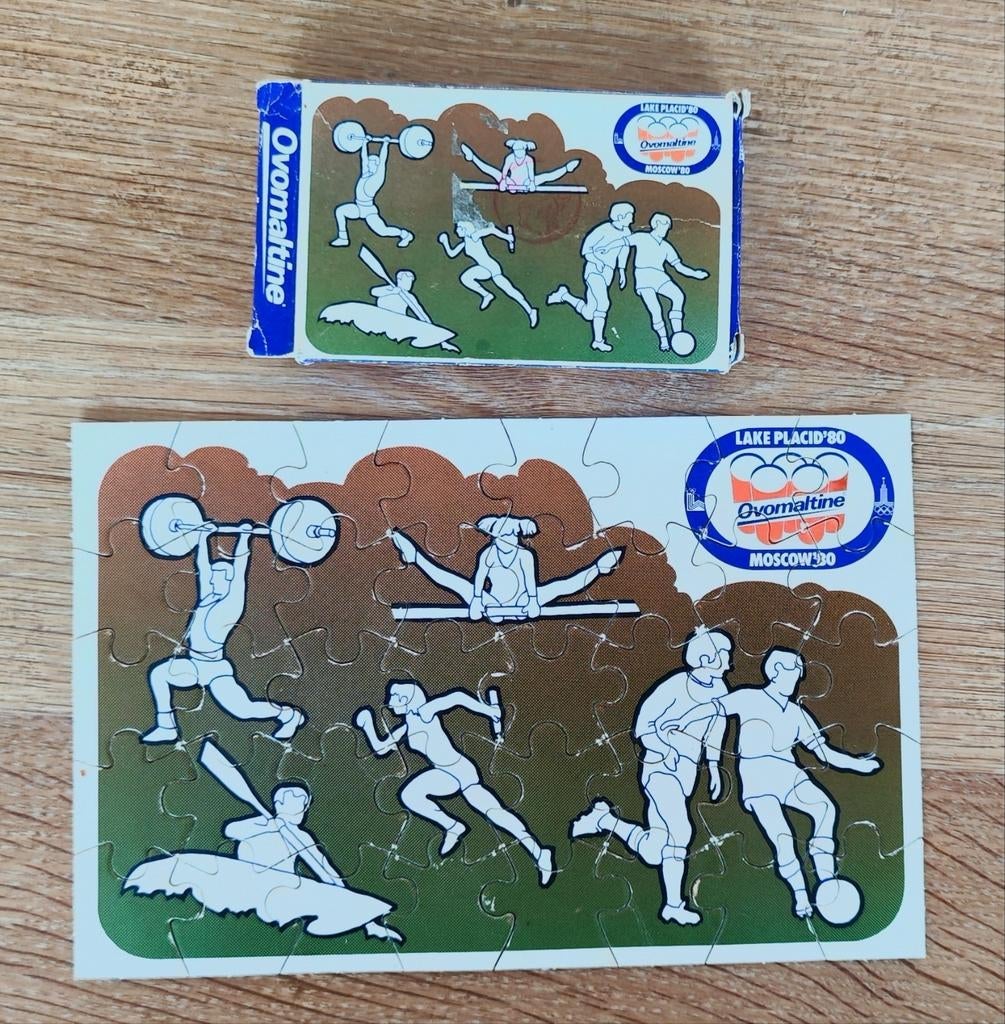Ovomaltine " Lake Placid '80 Moscow" puzzel, Ophalen of Verzenden, Gebruikt