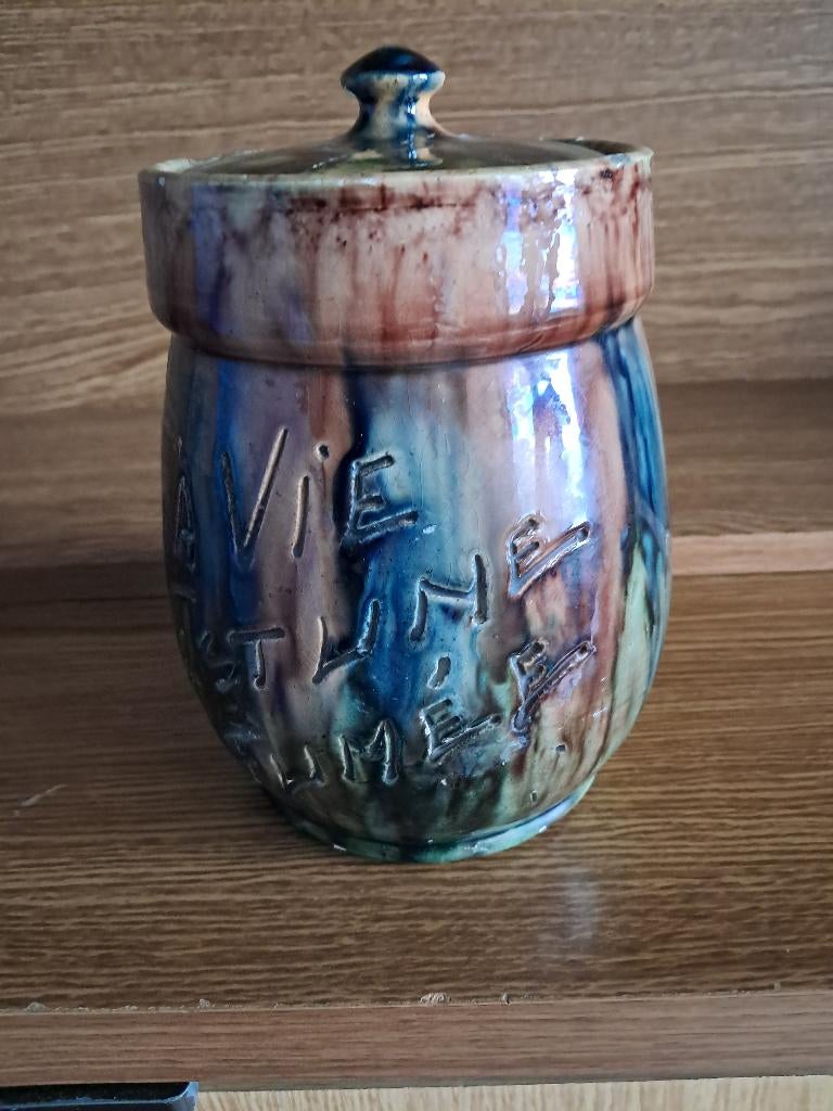 Poterie flamande : pot à tabac avec couvercle, Antiquités & Art, Enlèvement ou Envoi