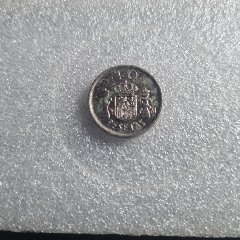 Pièce de monnaie diez pesetas Espagne, Enlèvement ou Envoi, Espagne, Autres valeurs, Monnaie en vrac