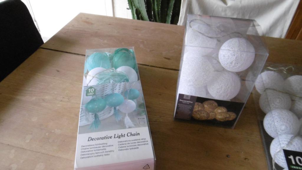 decoratieve led-verlichtingsketting met textielbollen, Ophalen, Nieuw