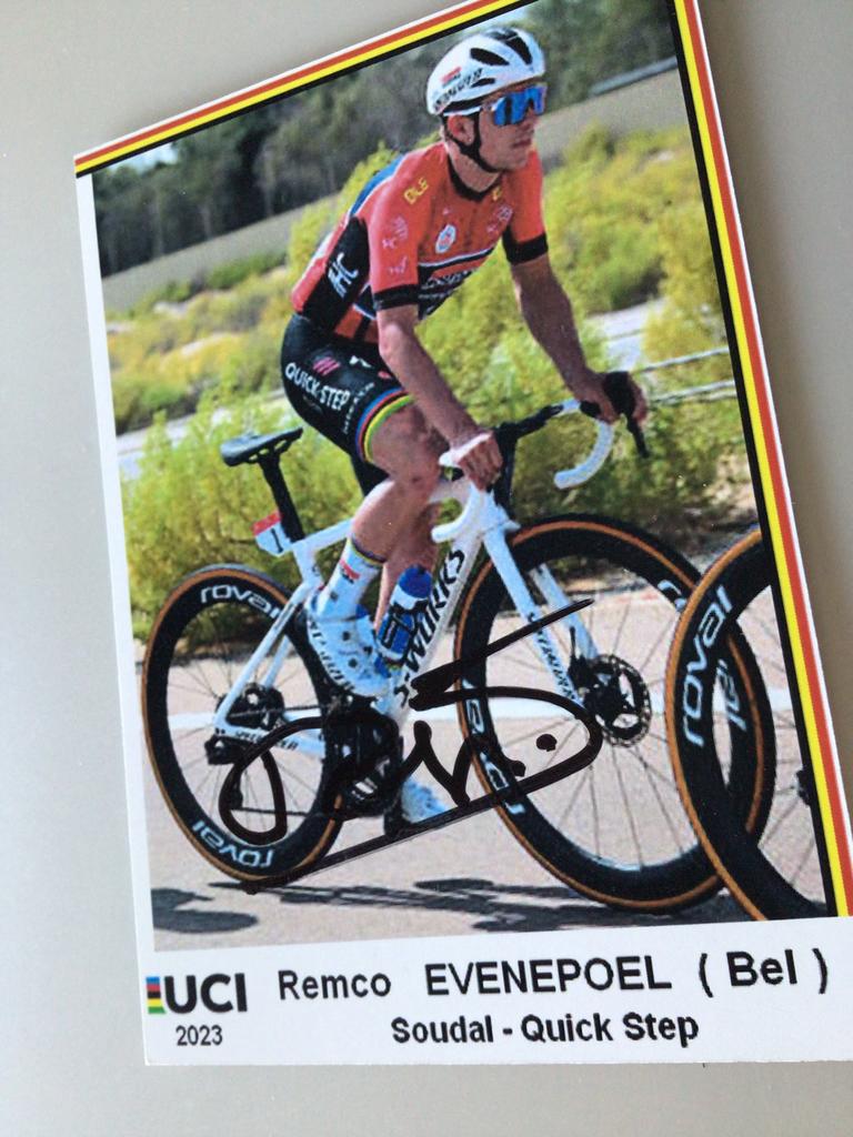 Wielerkaart 2023 team quick step remco evenepoel signe, Envoi