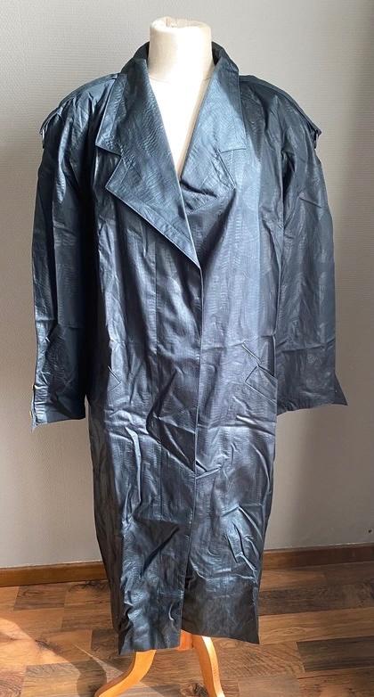 Zwarte vintage regenjas Werner Graumann maat 44, Verzenden, Zwart, Maat 42/44 (L), Werner Graumann