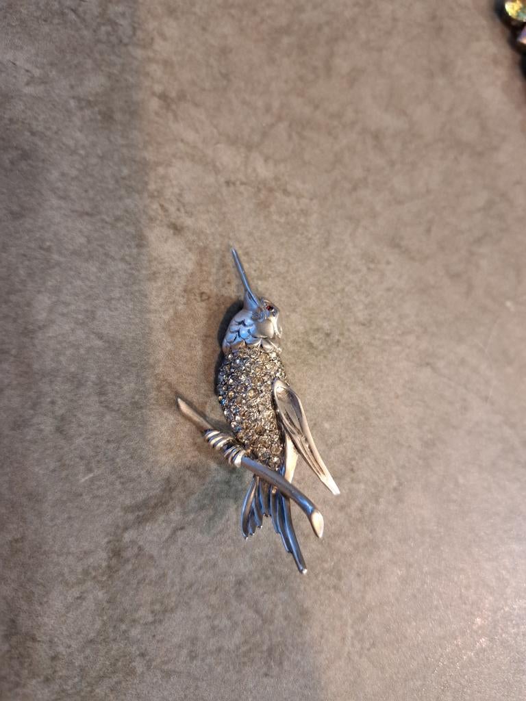 Zilveren broche (  zonder sluiting achteraan), Antiek en Kunst, Ophalen