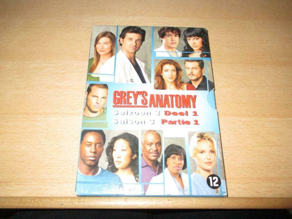 Seizoen 3 deel 1 Grey’s Anatomy met extra kartonnen cover, Gebruikt, Alle leeftijden, Boxset, Drama
