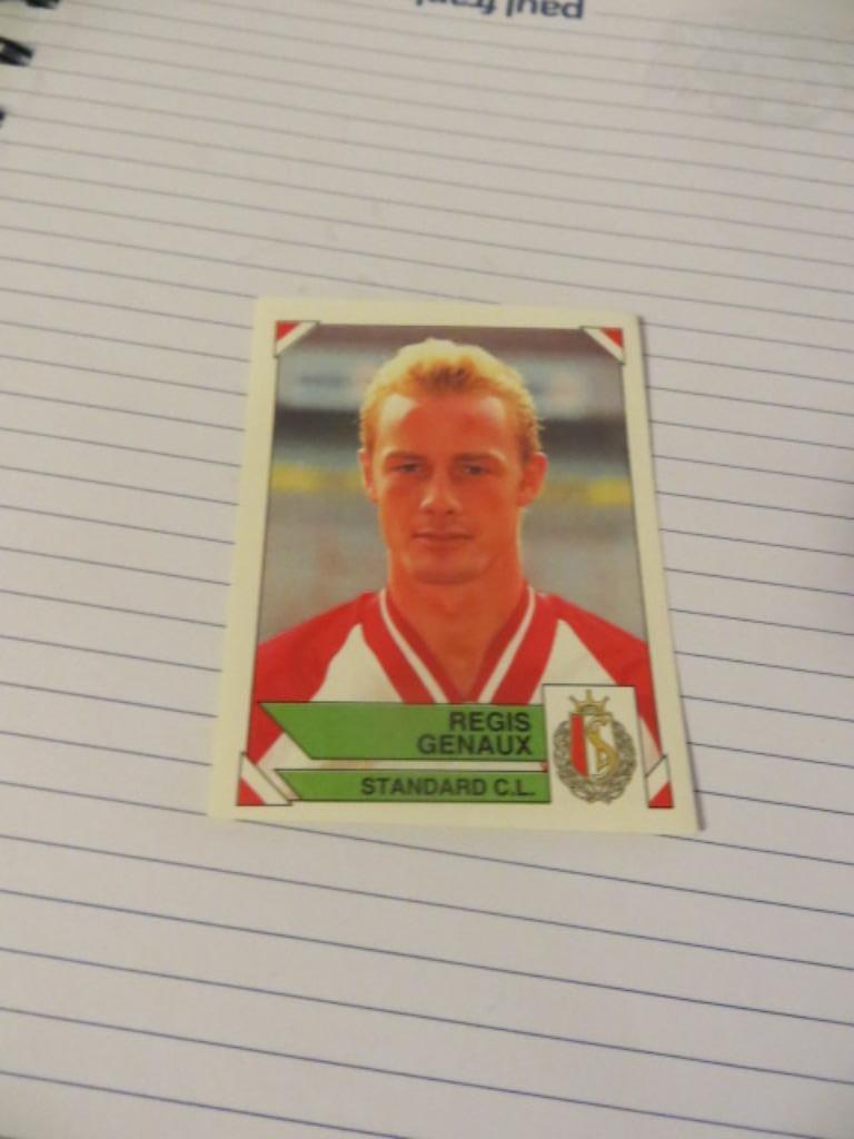Voetbal: Sticker football 95 : Regis Genaux - Standard, Enlèvement ou Envoi, Neuf, Autocollant