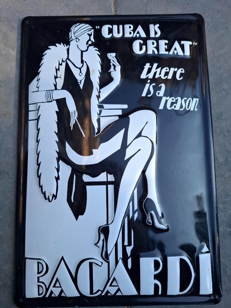 Reclamebord Bacardi, Verzamelen, Merken en Reclamevoorwerpen, Nieuw, Reclamebord, Ophalen of Verzenden
