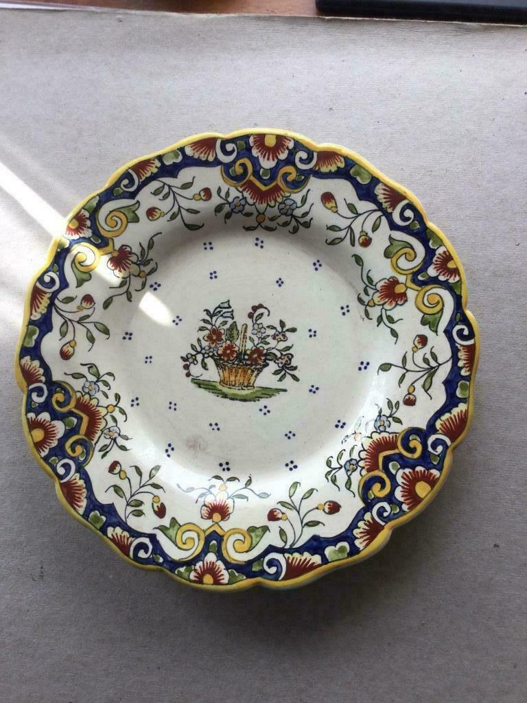 Assiette En faïence de Rouen, Enlèvement ou Envoi
