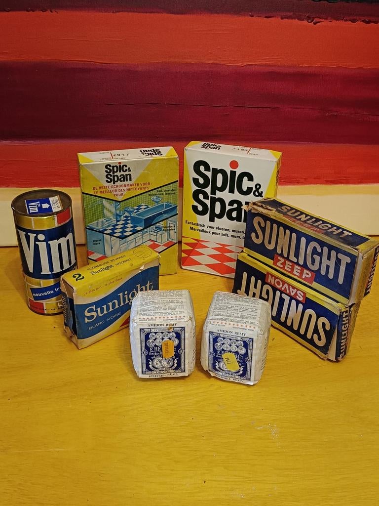 Lot produits ménagers vintage plein, Enlèvement ou Envoi