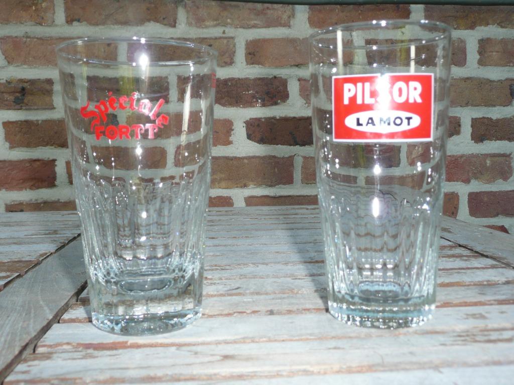 bierglazen Pilsor Lamot + Speciale FORTT, Ophalen of Verzenden, Zo goed als nieuw, Glas of Glazen, Overige merken