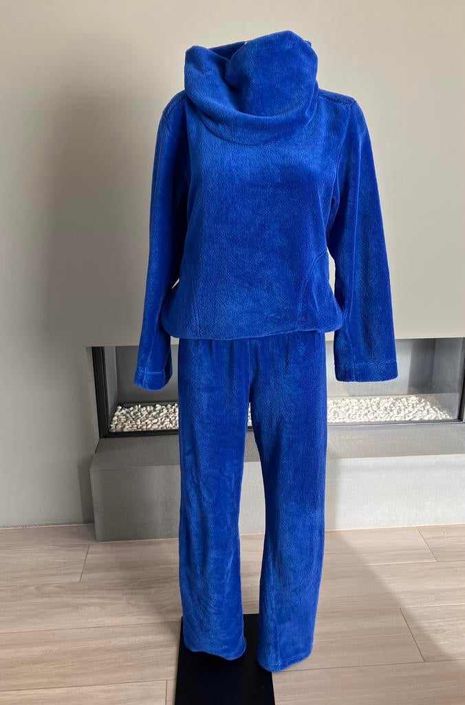 Superwarme, gezellige 2-delige Woody pyjama - blauw - maat S, Woody, Enlèvement ou Envoi, Comme neuf, Taille 36 (S)