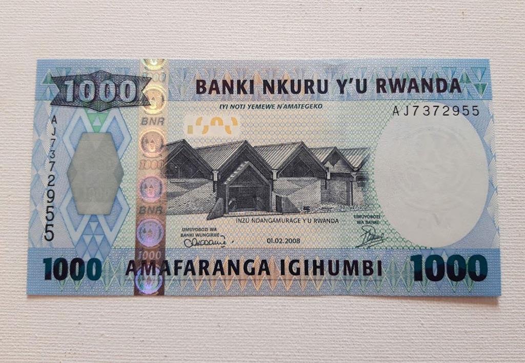 Rwanda Republiek 2008 bankbiljet 1000 francs 'Museum' - UNC, Envoi, Autres pays, Billets en vrac