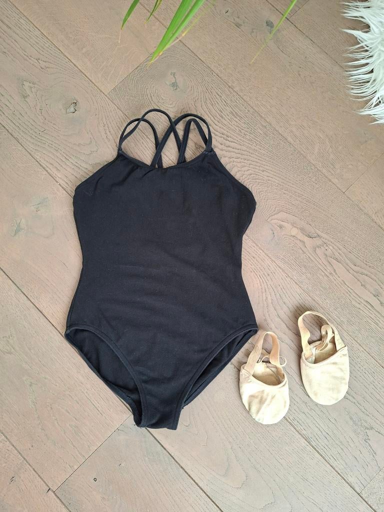 Balletpakje turnpakje zwart met demi-pointes 8 tot 10 jaar, Ophalen of Verzenden, Gebruikt, Kleding