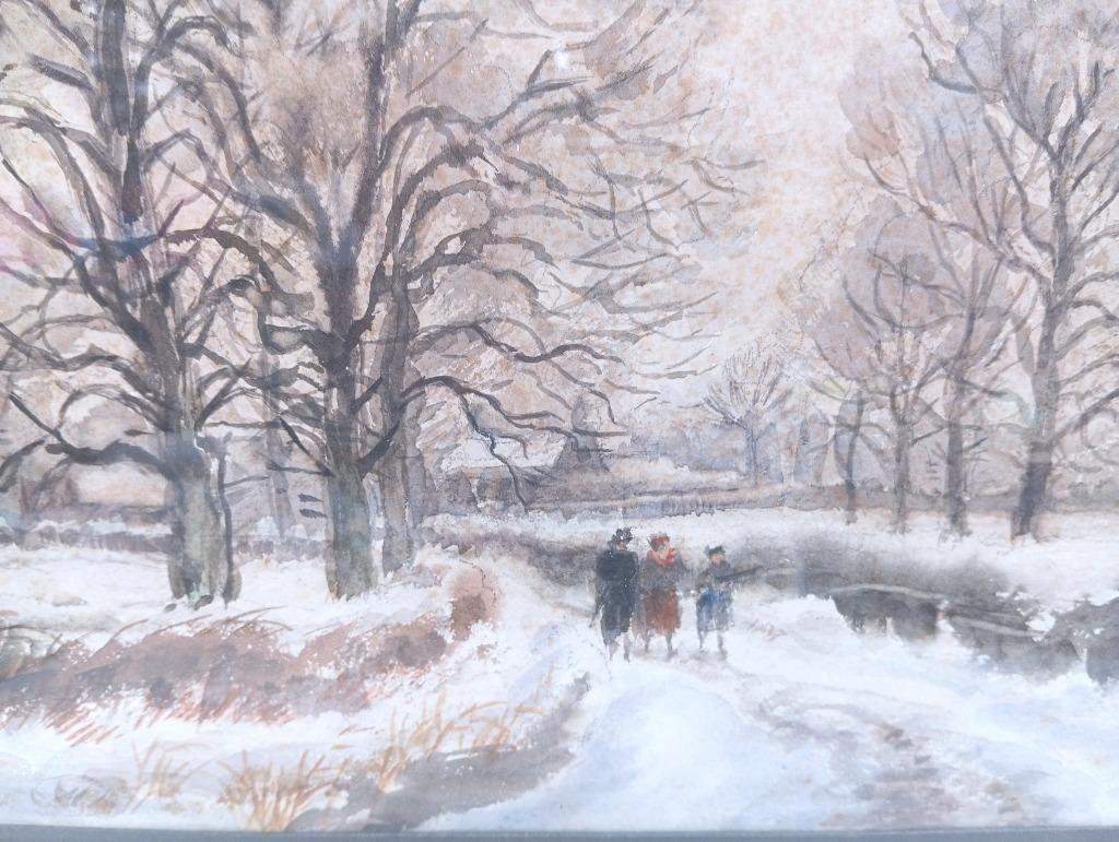 2 tableaux HAZLEDINE ALFRED (1876-1957), Enlèvement ou Envoi