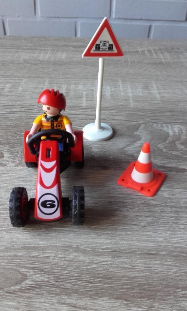 Playmobil-enfant avec kart, Enlèvement, Comme neuf, Ensemble complet