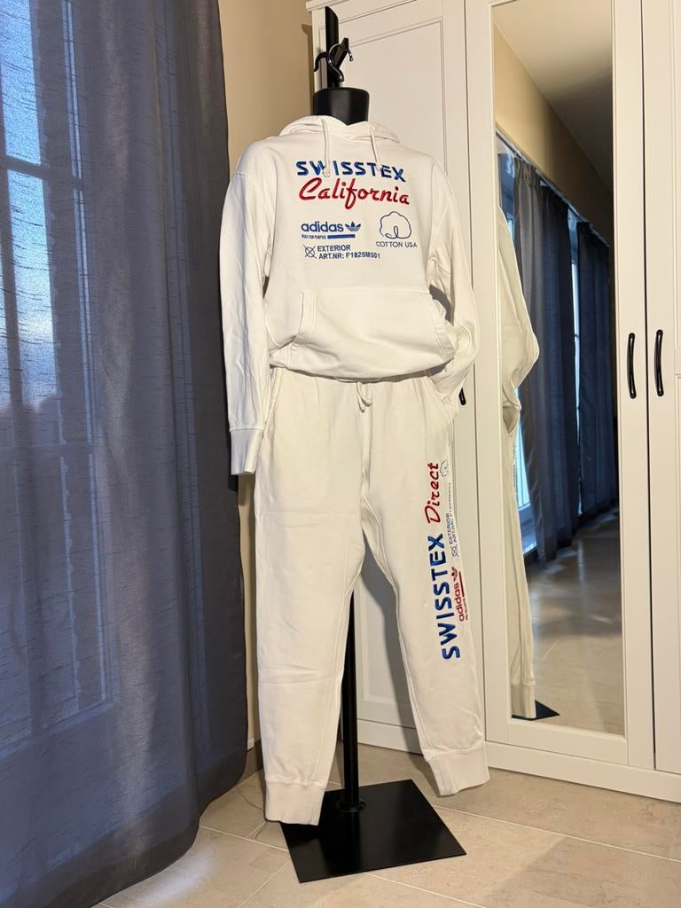 Adidas originals jogging + 2 T-shirten Swisstex Californië, Enlèvement, Porté, Taille 38/40 (M), Blanc