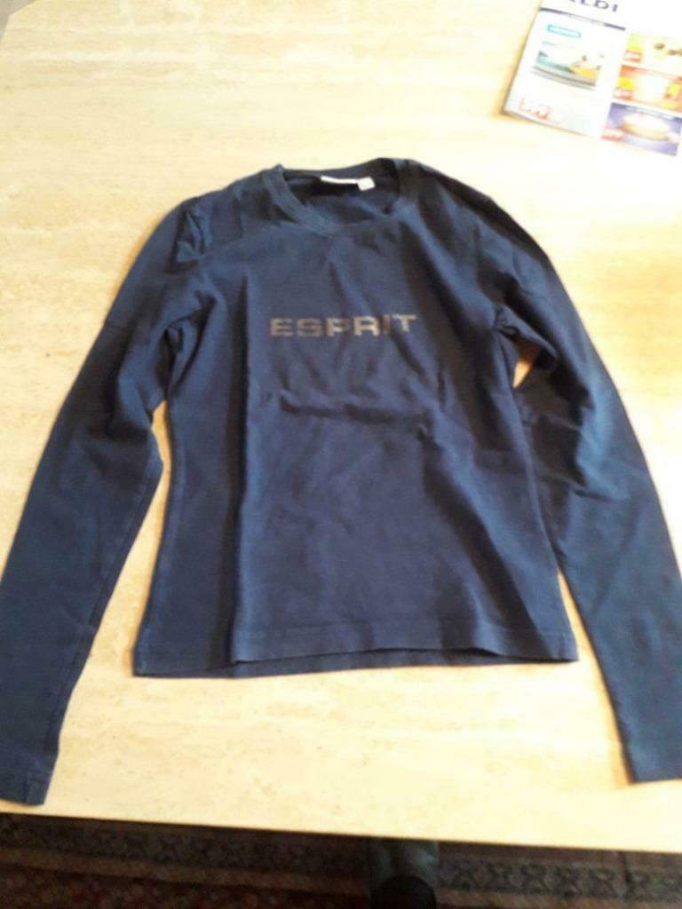 Donkerblauw dames t-shirt ESPRIT maat Medium, Maat 38/40 (M), Blauw, Ophalen of Verzenden, Lange mouw