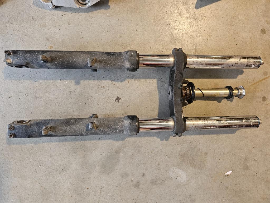 Voorvork t-stuk fourche kawasaki zx9r 1998 1999, Ophalen of Verzenden, Gebruikt