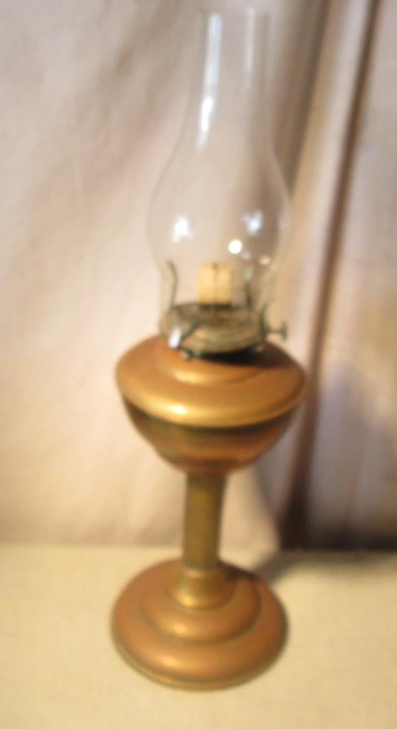 Belle lampe à huile ancienne en cuivre - 49 cm, Antiquités & Art, Enlèvement ou Envoi