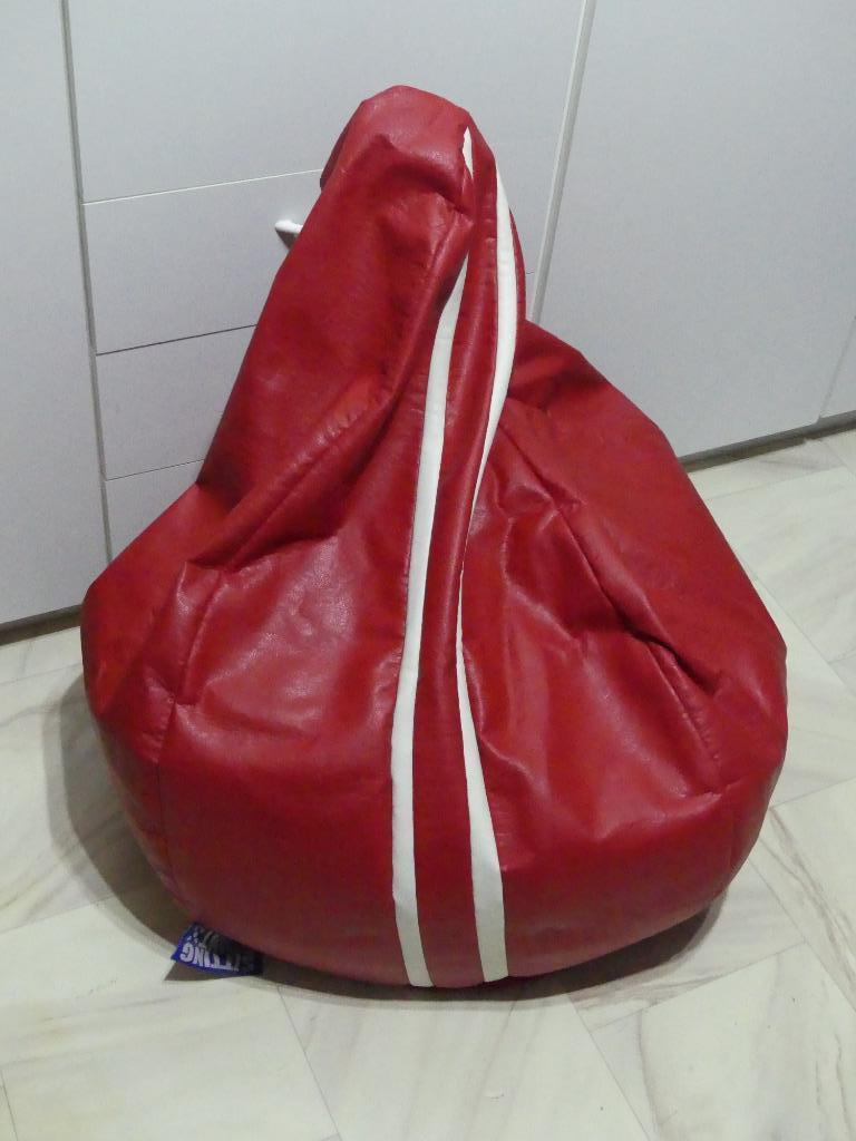 FAUTEUIL POUF POIRE SITTNG POINT EN SKY., Maison & Meubles, Sièges-poires, Utilisé, Pouf, Rouge, Enlèvement