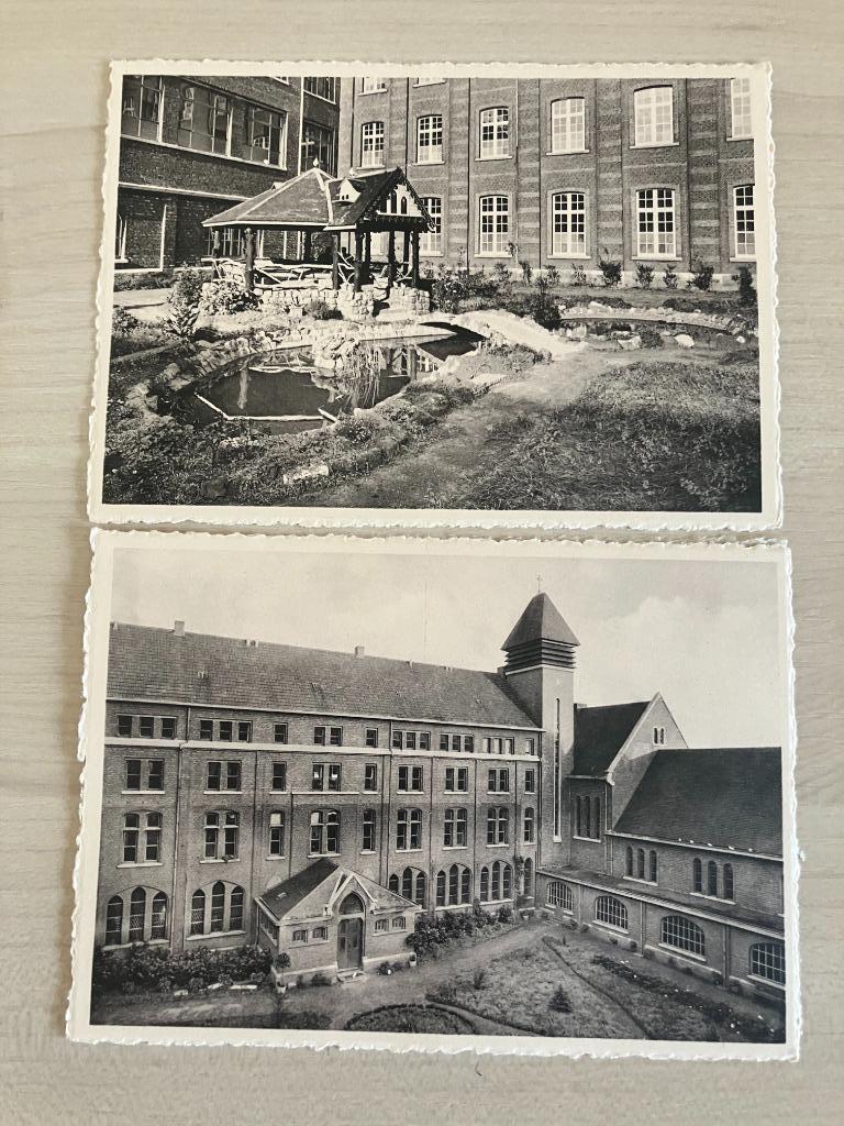 2 oude postkaarten Damiaancollege Aarschot, Ophalen of Verzenden, Ongelopen, Vlaams-Brabant