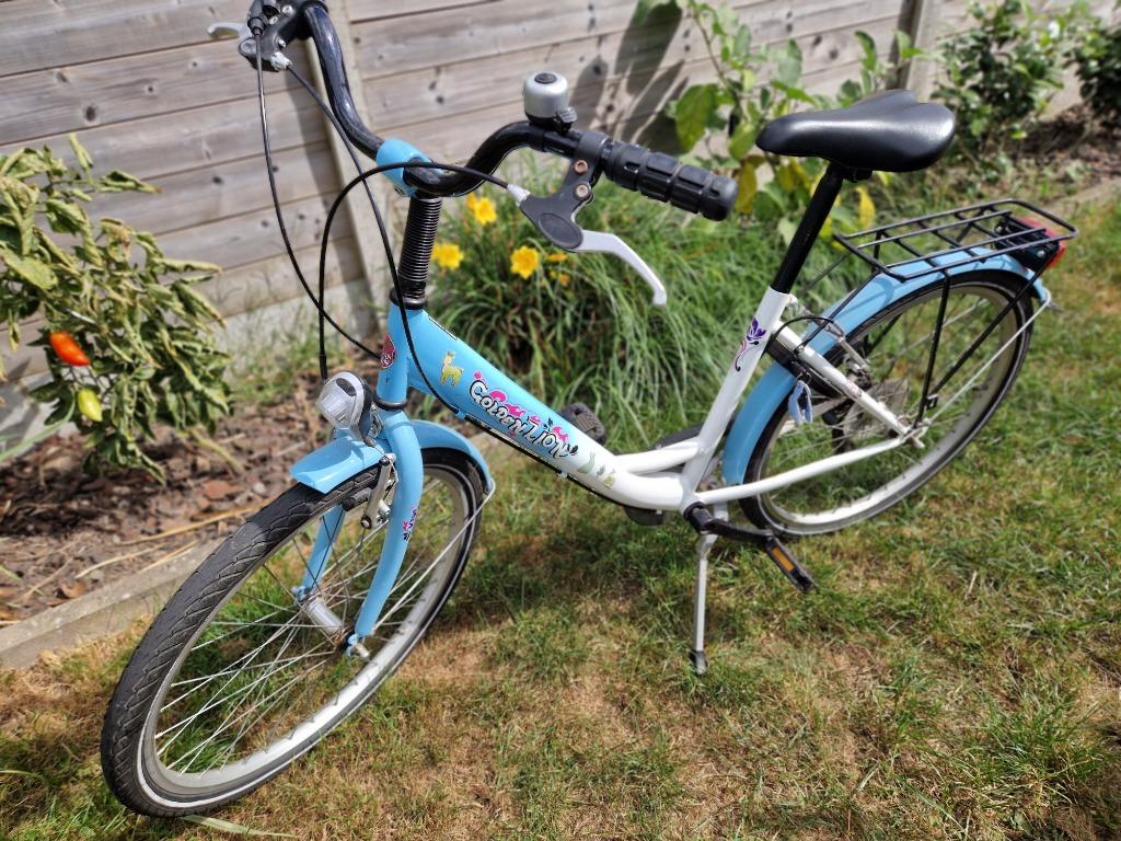 meisjesfiets lichtblauw, Fietsen en Brommers, Ophalen, Versnellingen, Golden Lion, Gebruikt