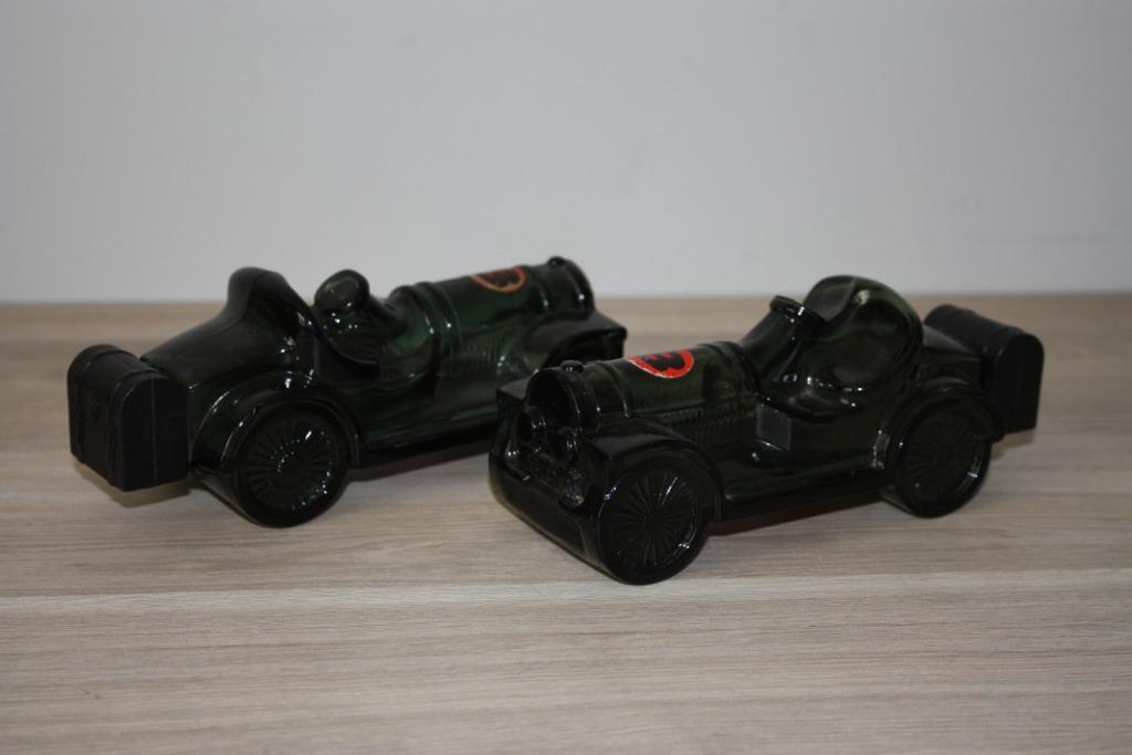 oude lege glazen Avon reukfles , auto , donker groen , 16 cm, Ophalen of Verzenden, Gebruikt, Parfumfles