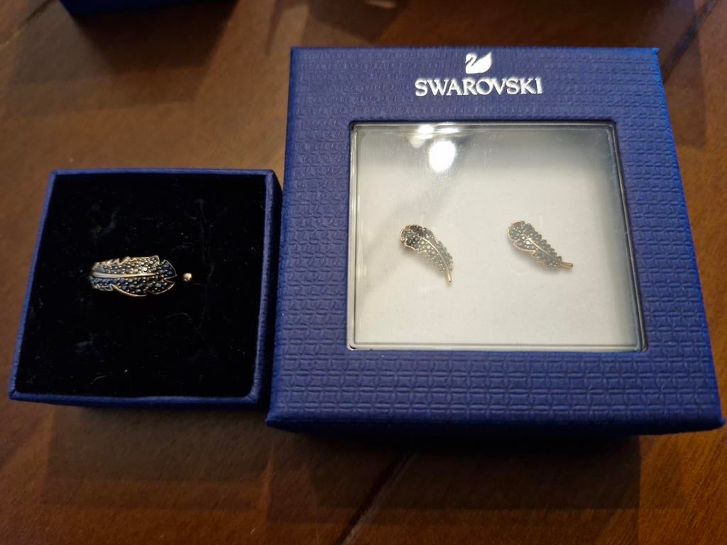 Swarovski ring en oorbellen, Ophalen of Verzenden, Nieuw