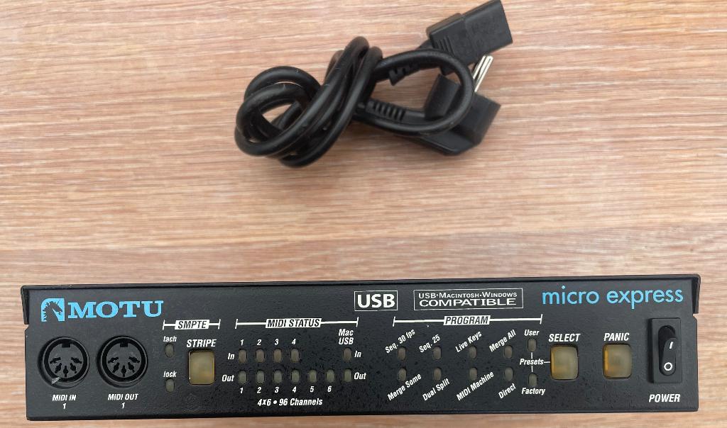 Vends interface Midi MOTU Micro Express USB, Musique & Instruments, Enlèvement ou Envoi, Utilisé