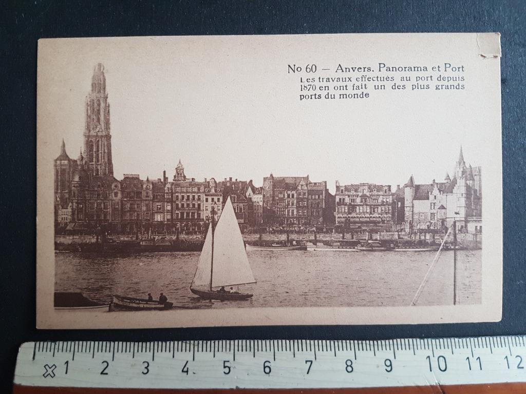 Kleine Erekaart Carte d'Honneur Antwerpen Panorama Haven, Verzamelen, Ophalen of Verzenden, 1920 tot 1940, Ongelopen, Antwerpen