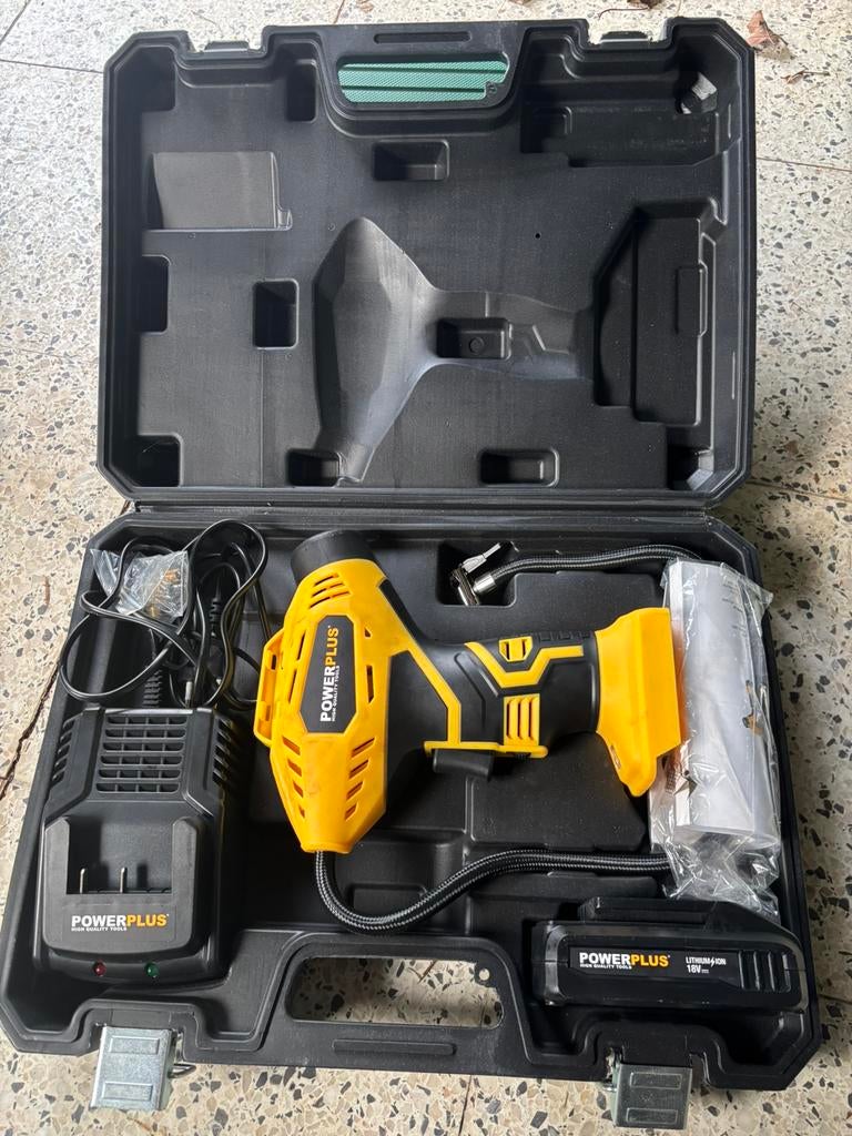 Powerplus persluchtcompressor, Ophalen of Verzenden, Zo goed als nieuw, 6 tot 10 bar, Mobiel