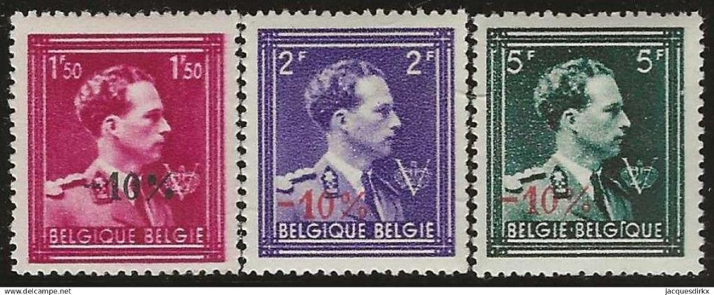 724 R tot 724 T - Koning Leopold III – 1946– postfris XXX, Sans timbre, Neuf, Enlèvement ou Envoi, Non oblitéré