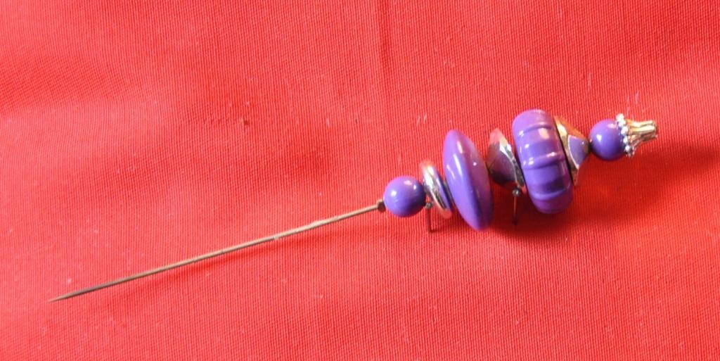 epingle a chapeau perle pastille mauve, Bijoux, Sacs & Beauté, Enlèvement ou Envoi, Autres matériaux, Autres types