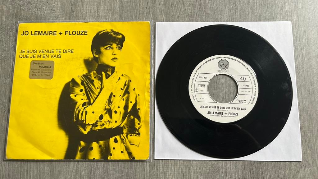 Jo Lemaire + Flouze - single 7”, CD & DVD, Enlèvement ou Envoi, Utilisé