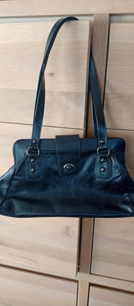 Nieuwe lederen handtas, Ophalen of Verzenden, Nieuw, Zwart, Handtas