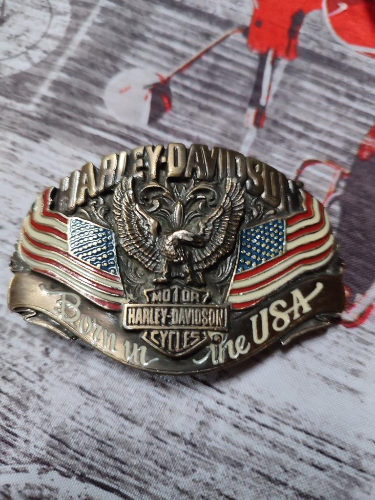 Harley Davidson riemgesp, Losse buckle of gesp, Ophalen of Verzenden, Harley Davidson, Rood