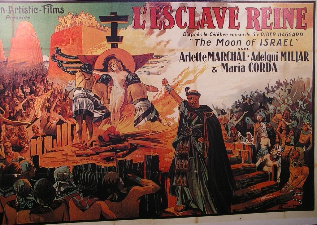 AFFICHE CINEMA PLASTIFIEE"L'ESCLAVE REINE", Enlèvement ou Envoi, Rectangulaire horizontal, Utilisé, Cinéma et TV