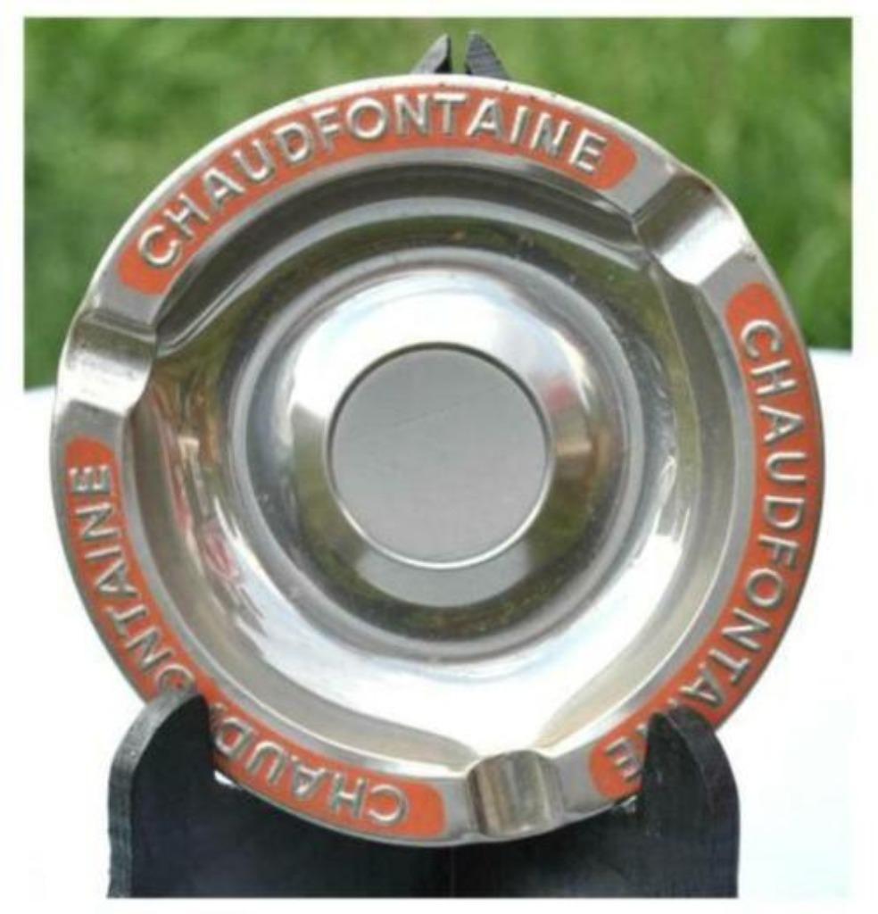 §ancien cendrier en métal chaudfontaine orange (n7), Enlèvement ou Envoi, Cendrier