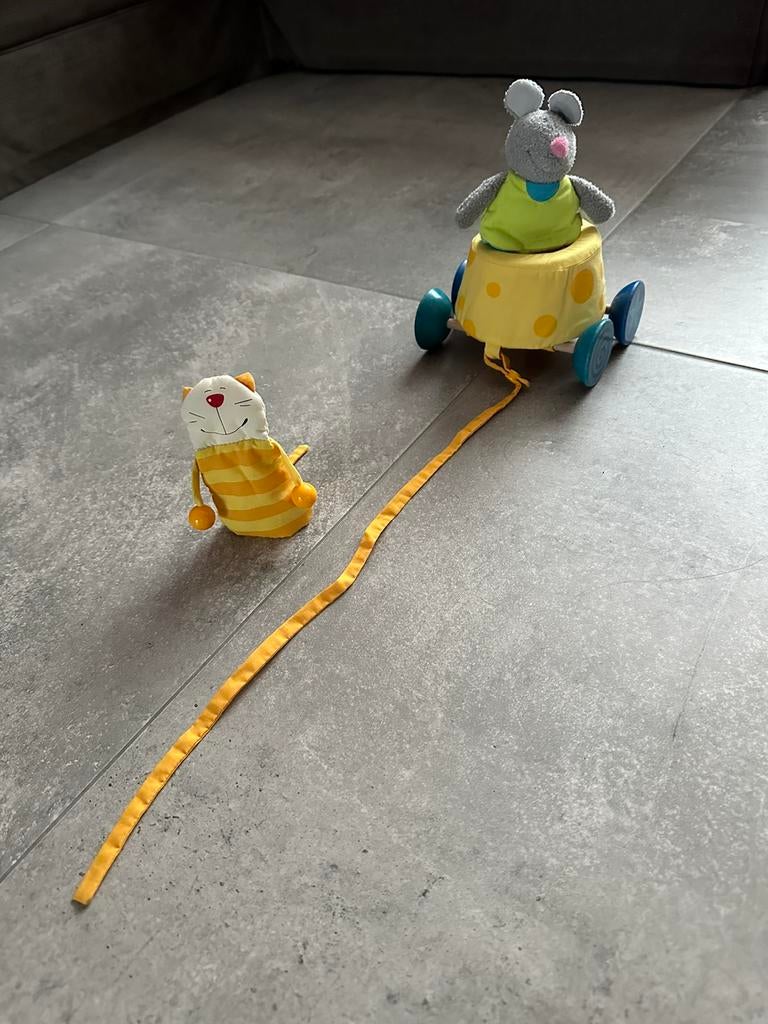 HABA Kat & Muis trek kart 3-delig, Enlèvement ou Envoi, Utilisé, Autres types
