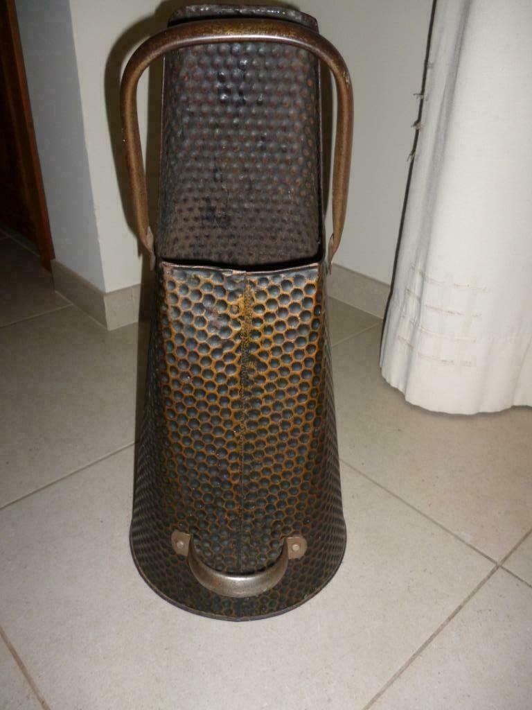 Antieke koperen kolenbak zeer decoratief handig voor pellets, Ophalen of Verzenden, Koper