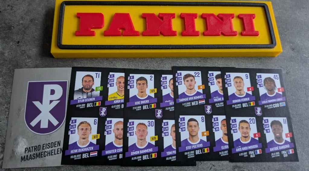 PANINI FOOTBALL 2023/24 5 AUTOCOLLANTS PATRO M. MECHELEN, Enlèvement ou Envoi, Neuf