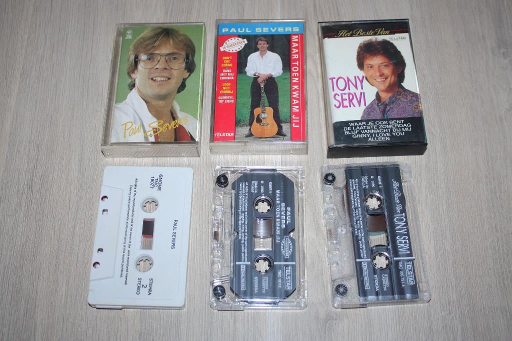 3x Muziekcassettes , Paul Severs , Tony Servi, Cd's en Dvd's, Cassettebandjes, Gebruikt, 2 t/m 25 bandjes, Ophalen of Verzenden