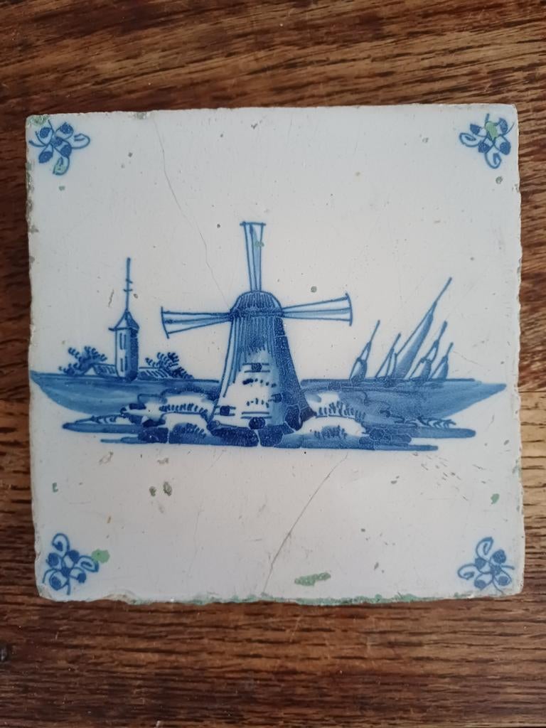Carreaux bleus anciens de Delft - XVIIe et XVIIIe siècles (1, Enlèvement ou Envoi