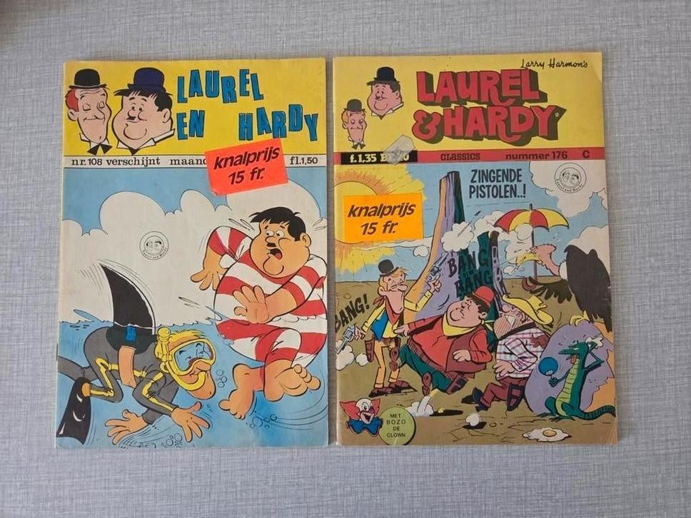 2 x Laurel en Hardy., Boeken, Meerdere comics, Ophalen of Verzenden, Zo goed als nieuw