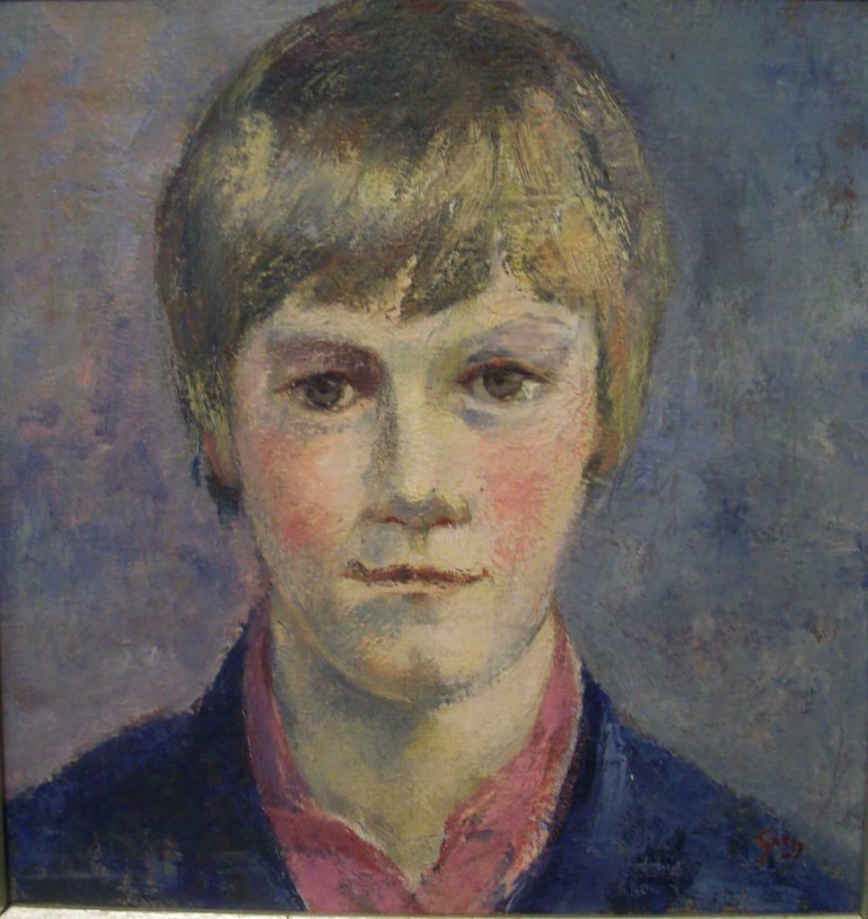 "Little boy " - Greg Maes, Antiek en Kunst, Kunst | Schilderijen | Klassiek, Ophalen of Verzenden